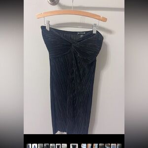 PrettyLittleThing Black Strapless Dress